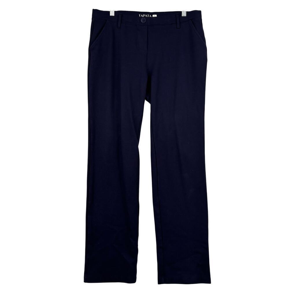 Tapata Yoga Dress Pants Size XXL Navy Blue Straight Leg Pull On Ponte‎ Stretch